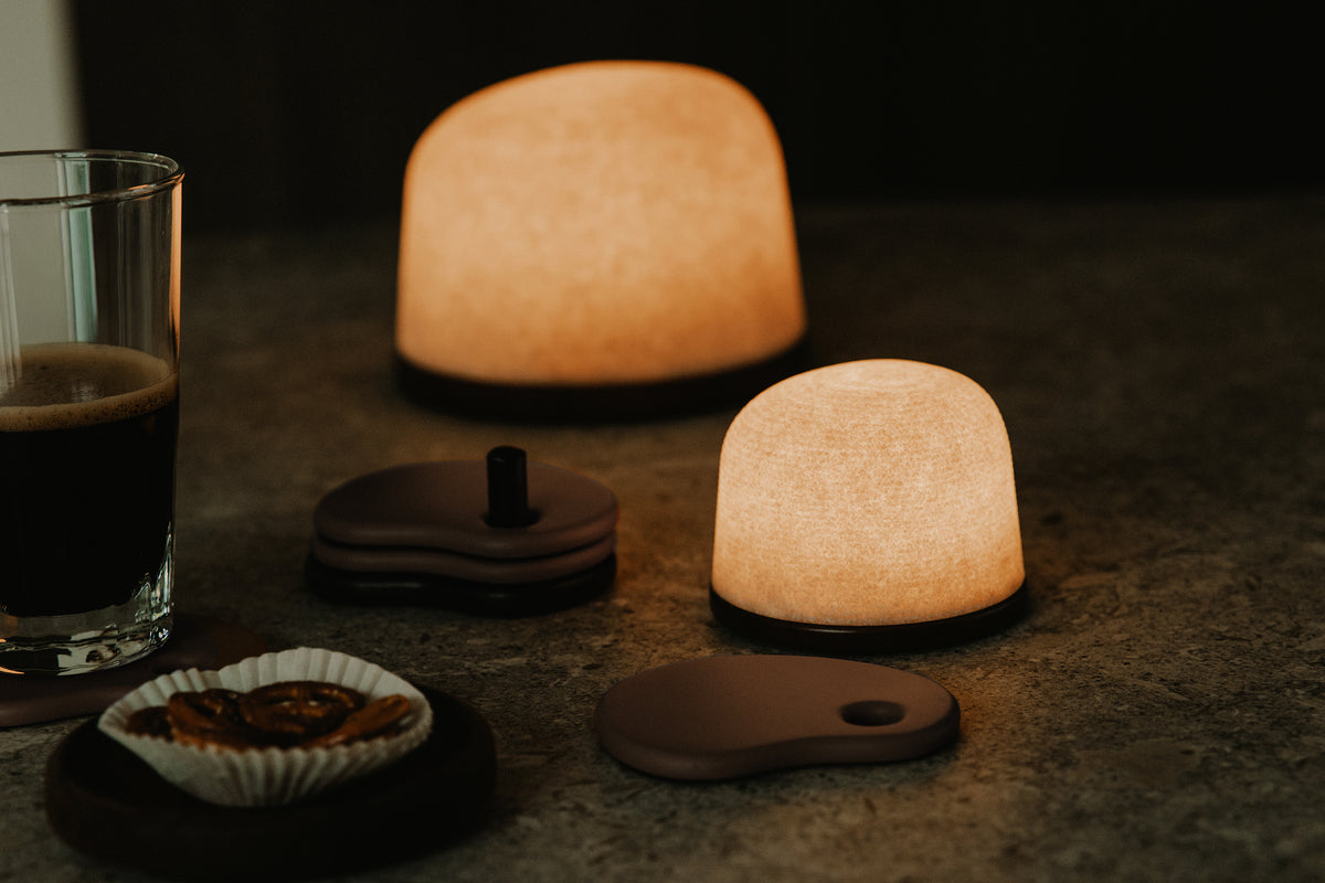 Fondant Large sfeerlamp 100% gerecycleerd op Thermo Es | H 12,6 cm x Ø 16,2 cm