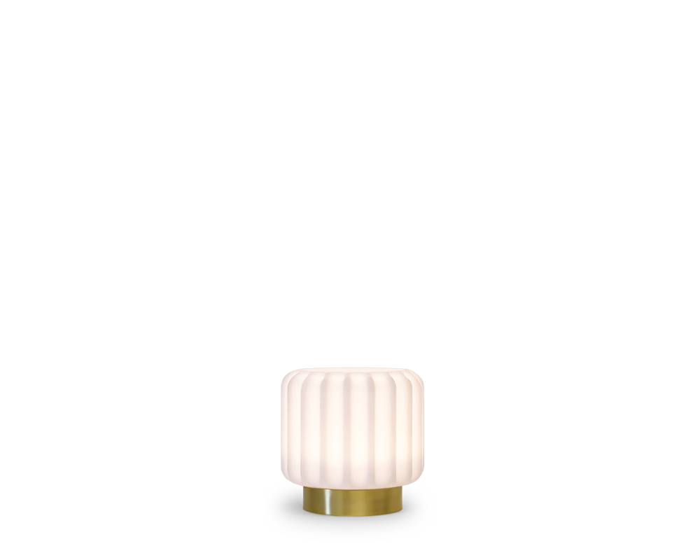 Dentelles 9 licht USB recharge GOUD basis | 9 cm x Ø 9 cm
