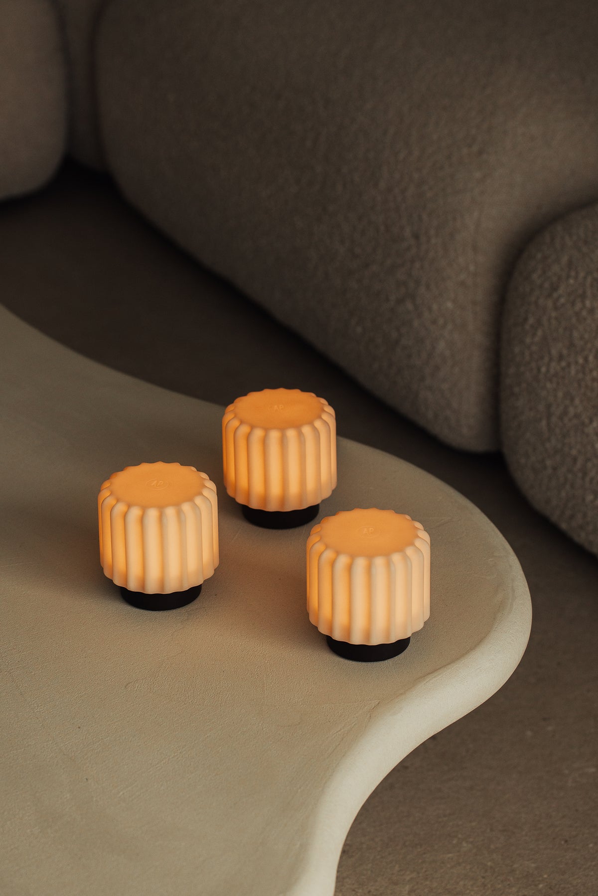 Dentelles 9 licht Multi Kelvin Recycled AARDE Set/3 | 9 cm x Ø 9 cm.