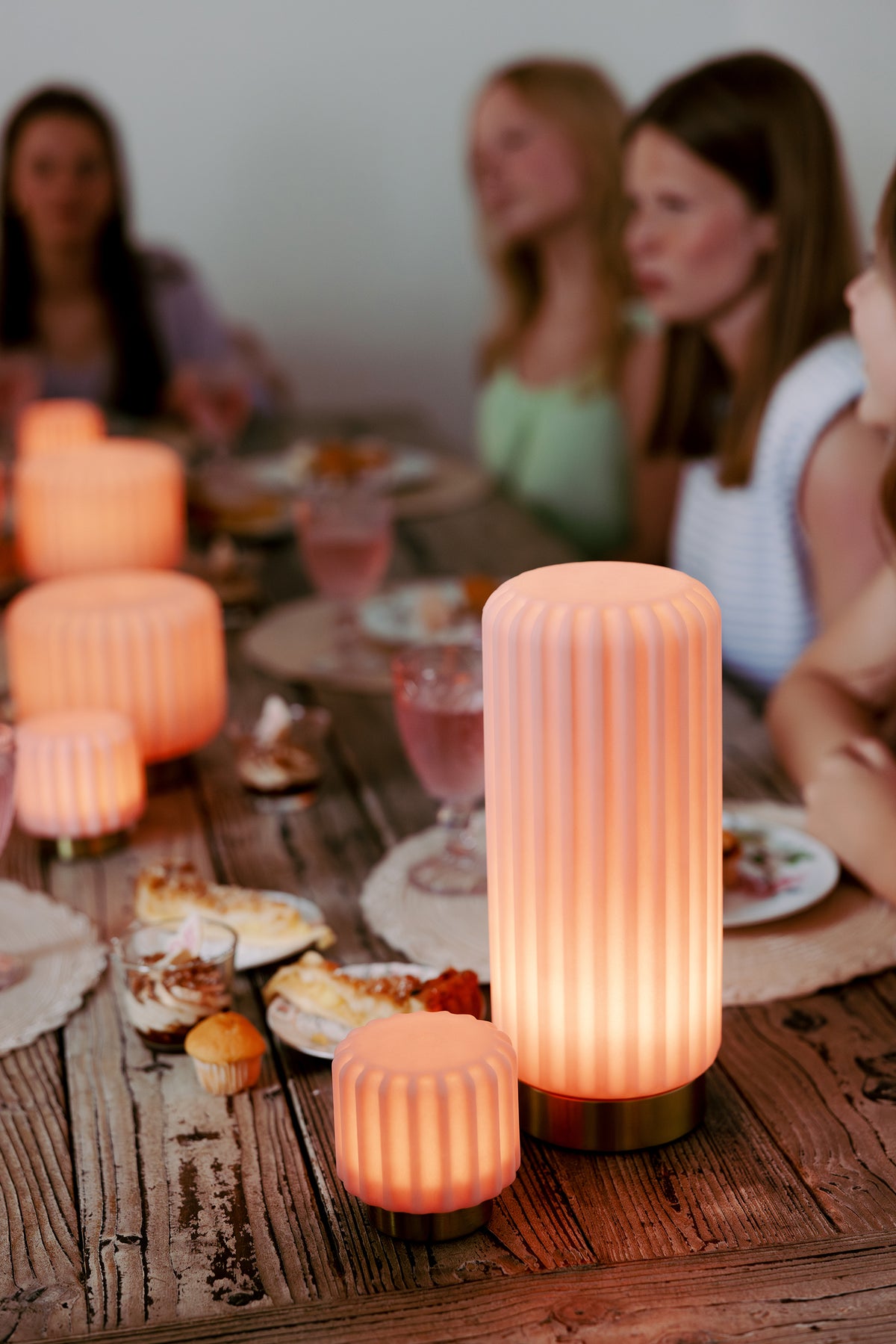 Dentelles 29 licht USB recharge FRAISE/GOUD | 29,5 cm x Ø 12 cm