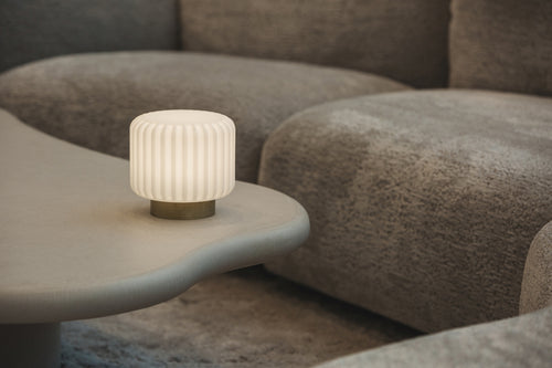 Dentelles 15 lum. rechargeable USB BASE OR | 15 cm x Ø 16 cm