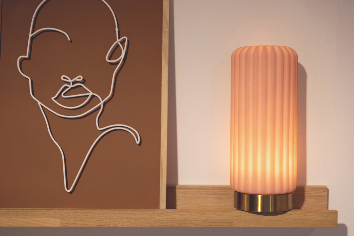 Dentelles 29 licht USB recharge FRAISE/GOUD | 29,5 cm x Ø 12 cm