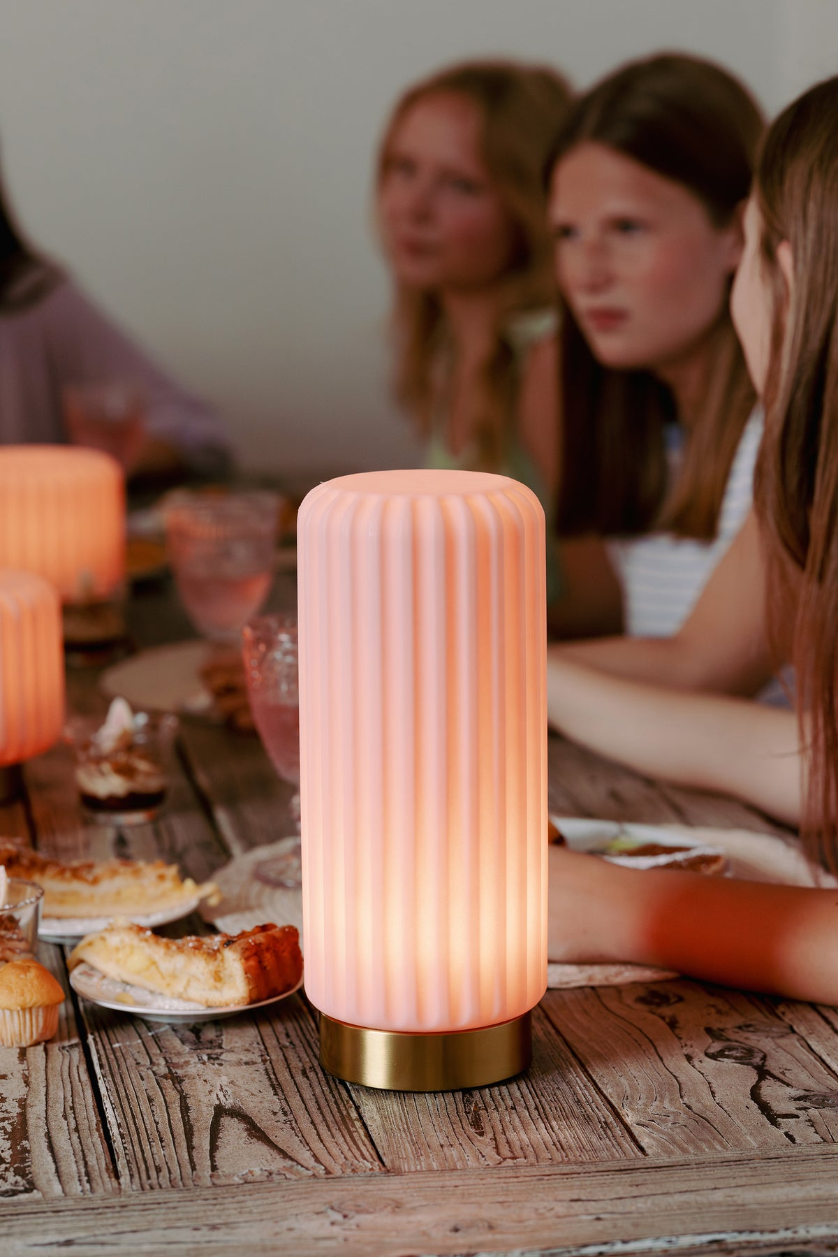 Dentelles 29 licht USB recharge FRAISE/GOUD | 29,5 cm x Ø 12 cm