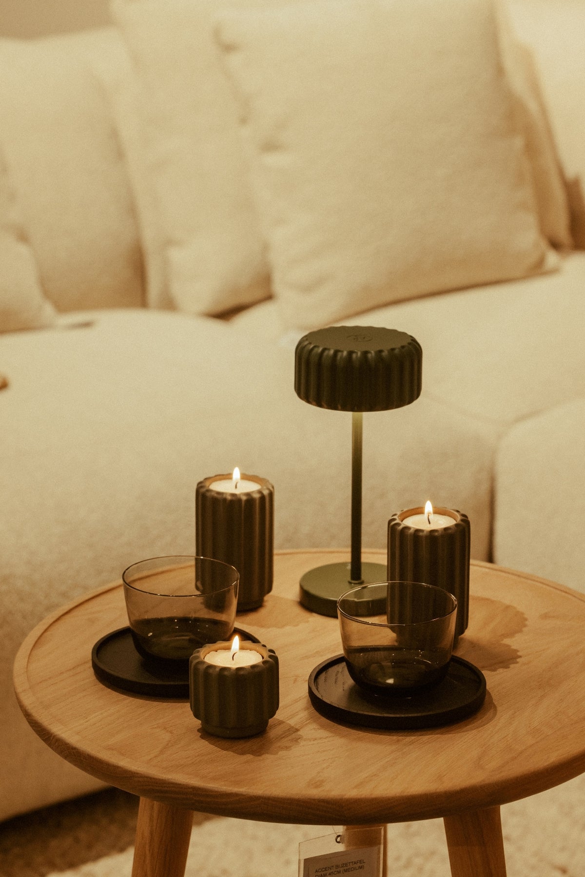 Dentelles T- LIGHT wide | Olive Bis | 5 x dia 6 cm