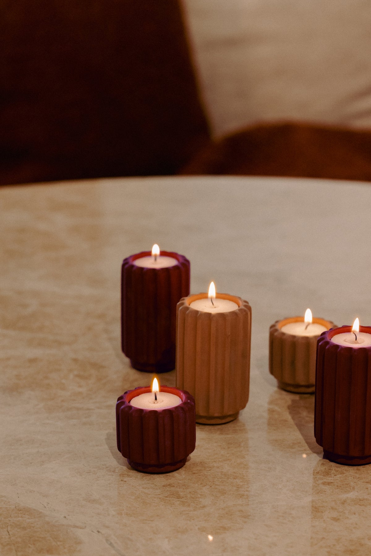 Dentelles T- LIGHT wide | Wine Bis | 5 x dia 6 cm