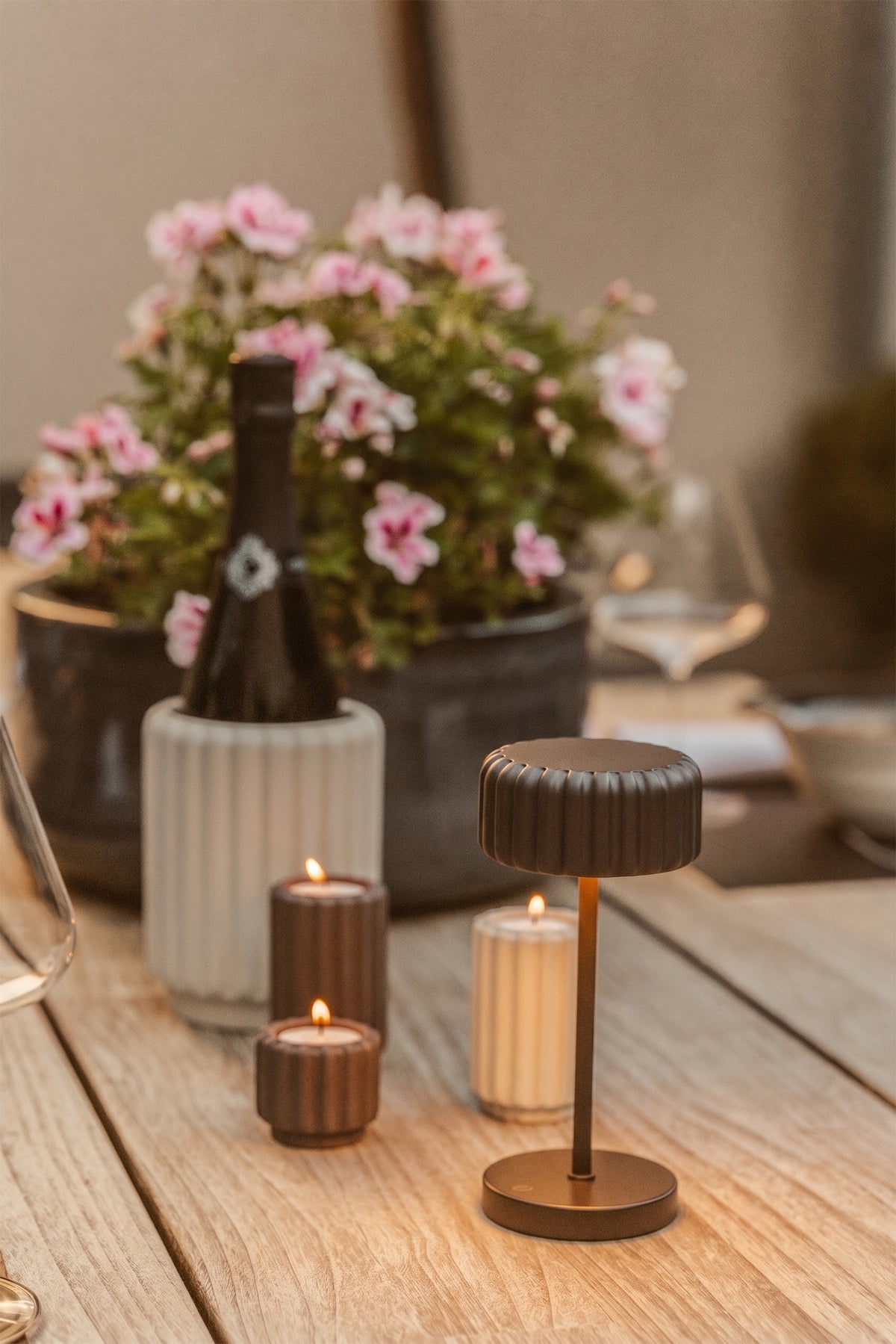 Dentelles T- LIGHT tall | Earth | 9,5 x dia 6 cm