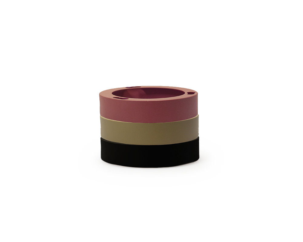Dentelles set 3 ringen TERRA/KLEI/ZWART voor modellen speaker | H 2,2 Ø 10,5 cm
