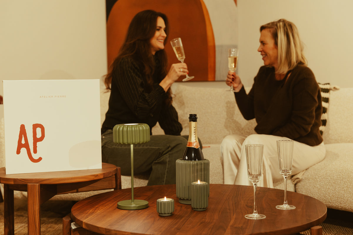 Wine & Dine Gift Box Dentelles Olive | 36,5 x 36 x  H 17 cm