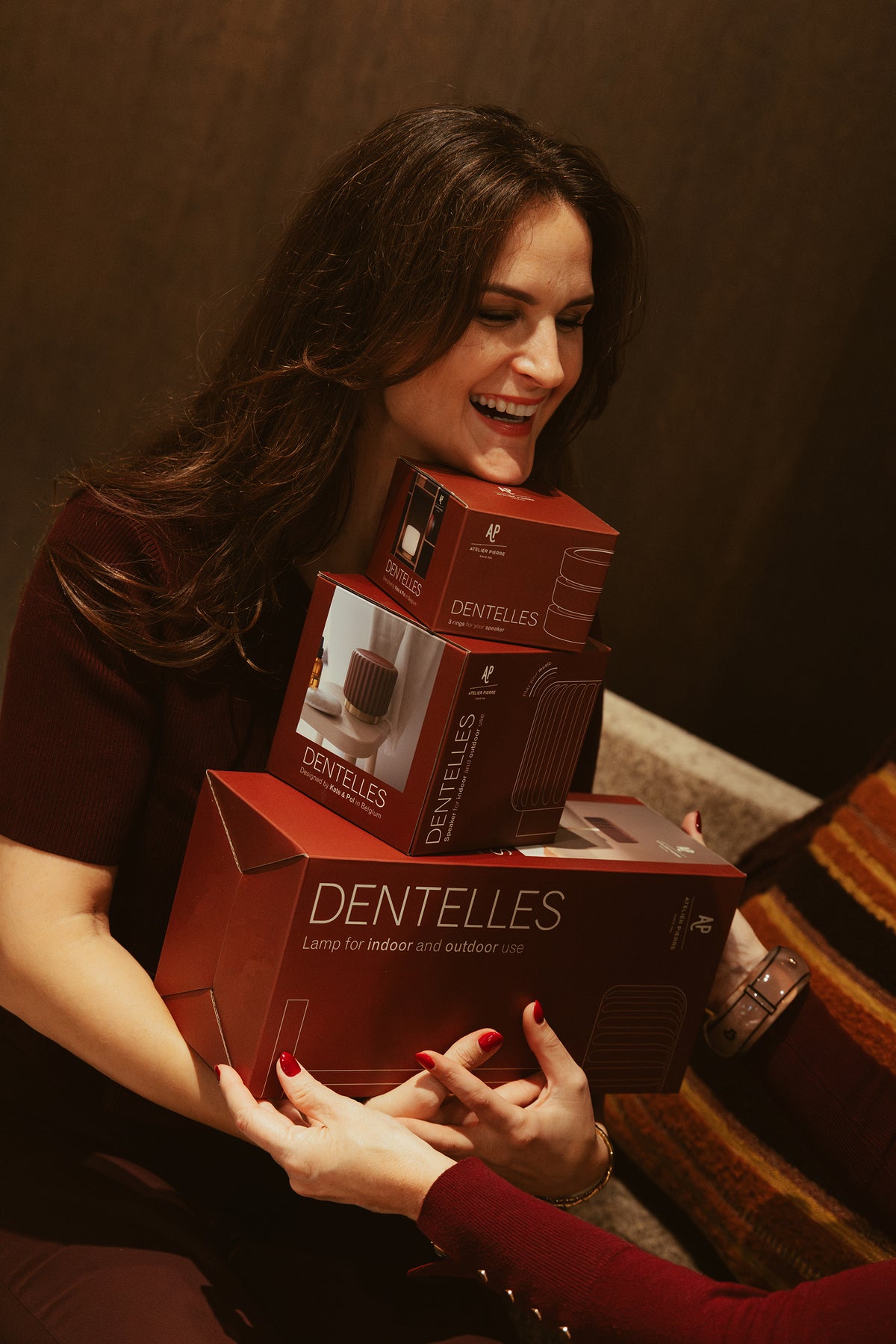 Light & Lounge Gift Box Dentelles Terra | 36,5 x 36 x  H 17 cm