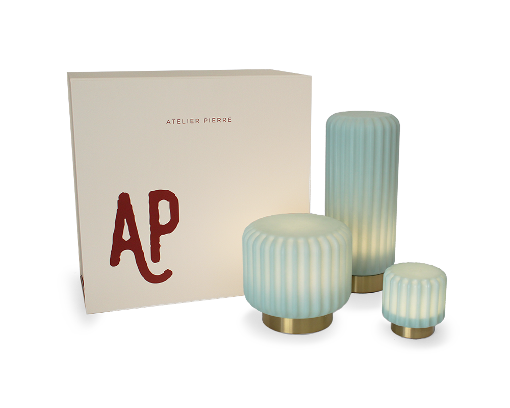 Luxe Gift Box Dentelles PISTACHIO | 36,5 x 36 x  H 17 cm