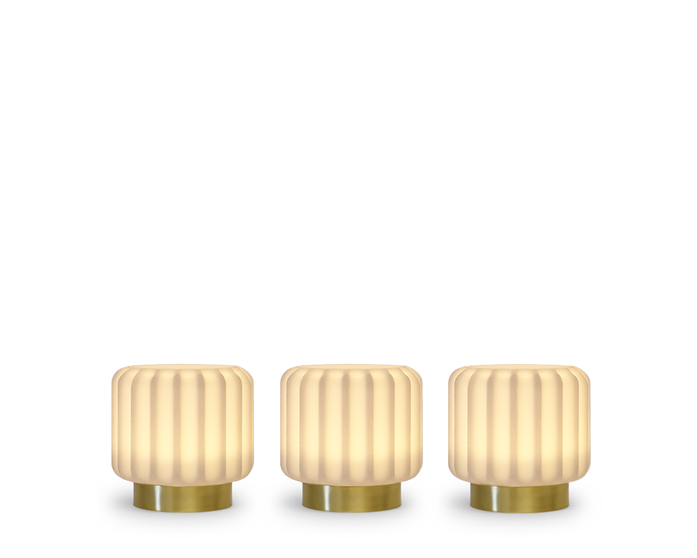 Dentelles 9 licht Multi Kelvin GOUD basis Set/3 | 9 cm x Ø 9 cm