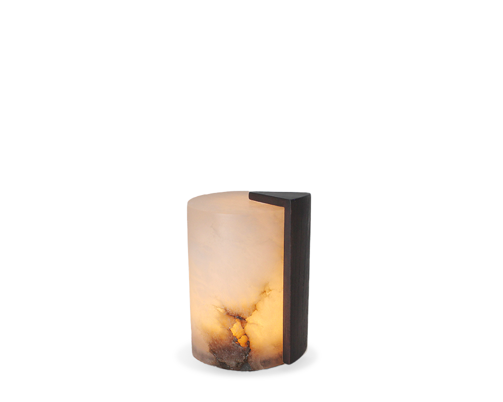 Gâteau Alabaster Mood Light TALL | Es accent | Oplaadbaar | 12,7 cm x Ø 8,5 cm