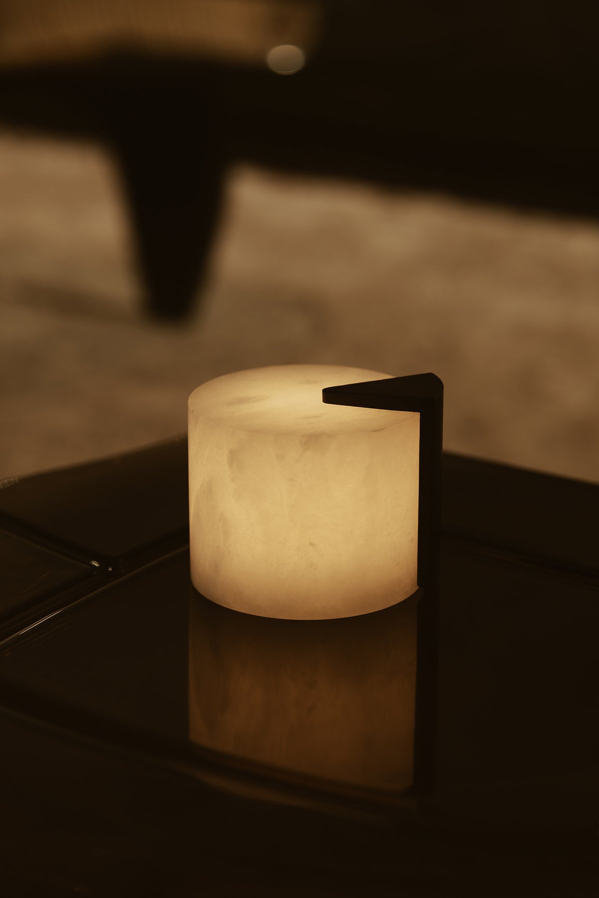 Gâteau Alabaster Mood Light WIDE | Es accent | Oplaadbaar | 9 cm x Ø 10 cm