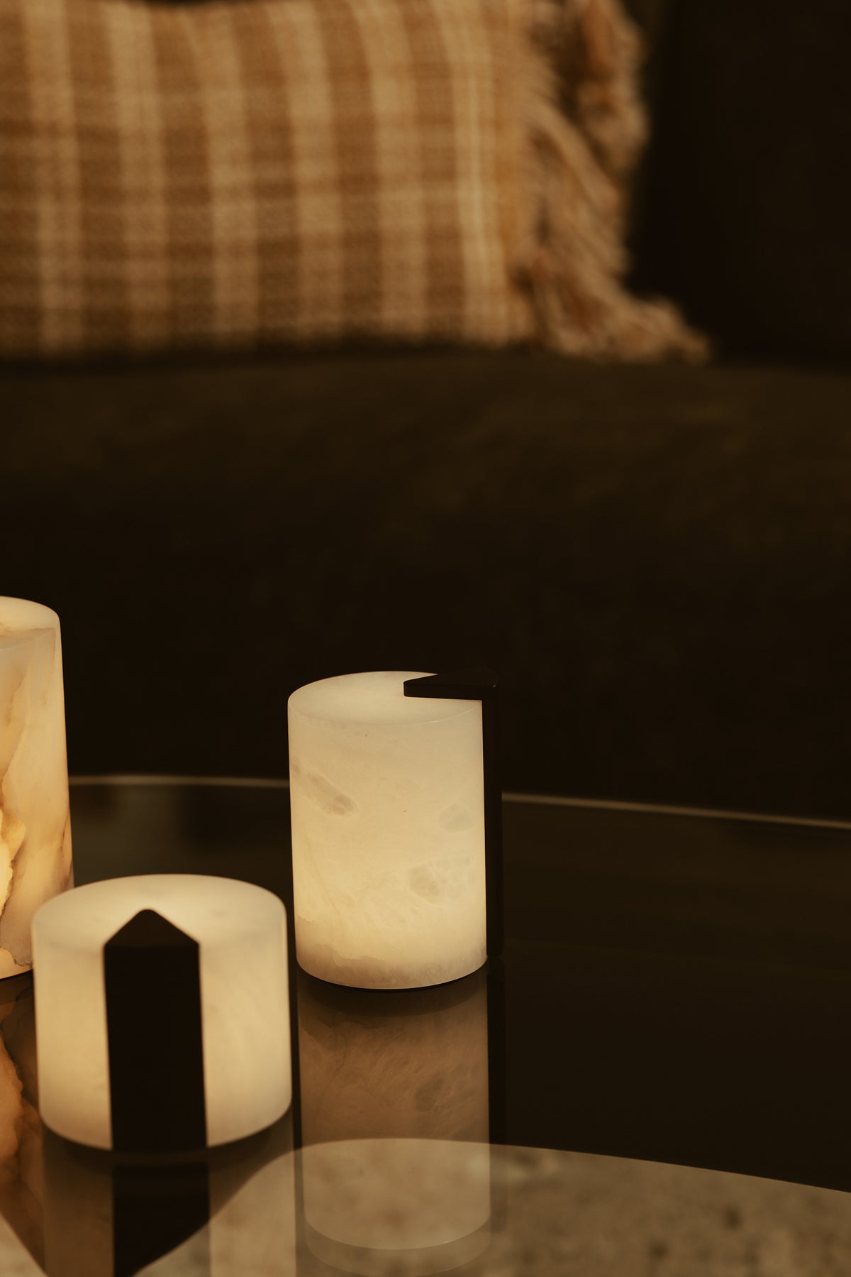 Gâteau Alabaster Mood Light TALL | Es accent | Oplaadbaar | 12,7 cm x Ø 8,5 cm