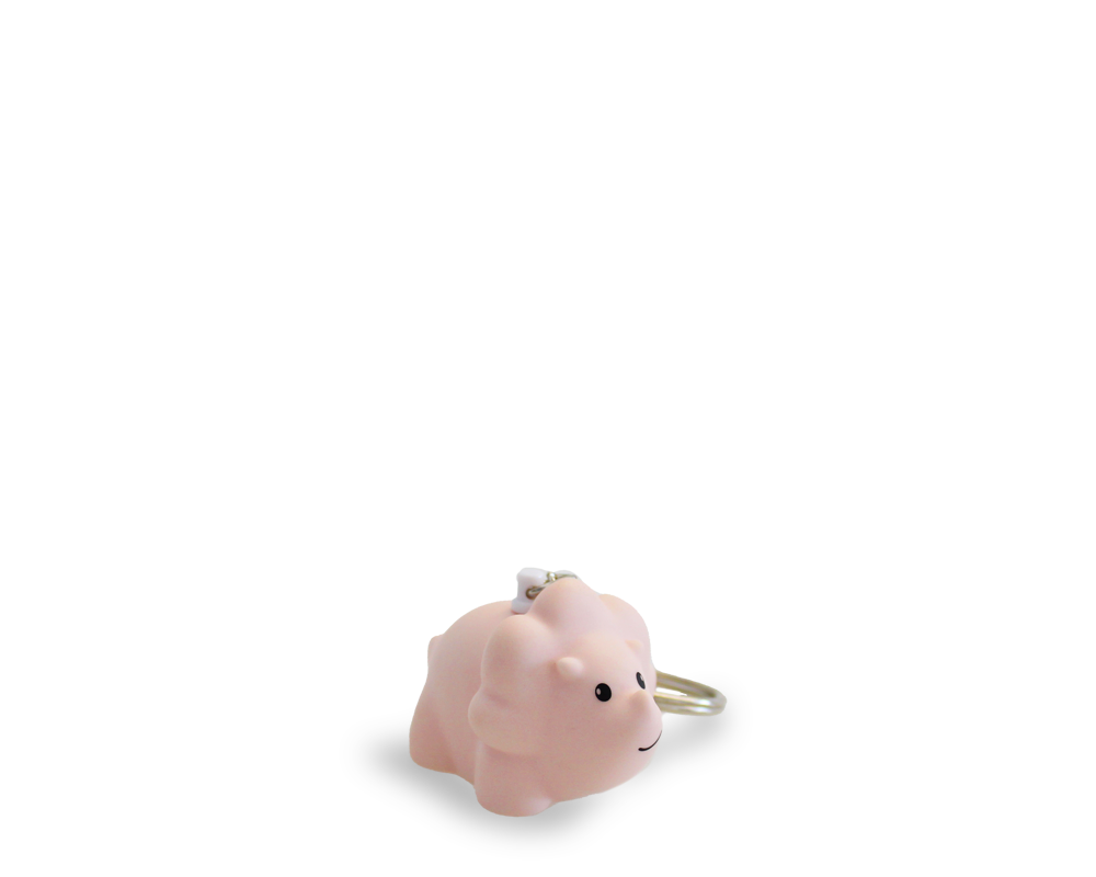 Juliette Dino FUZZY ROZE SLEUTELHANGER | H3,2 x 4,85 x 3,3 cm