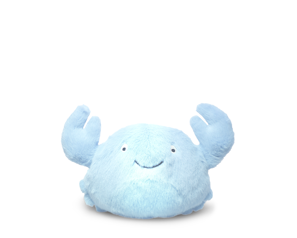 Theo crab Light Blue Softlight, USB rechargeable | H 7 x 20 x 14 cm