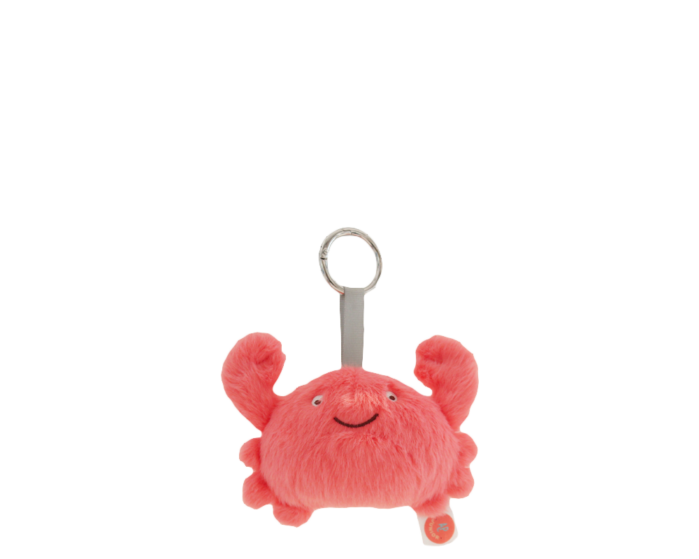 Theo krab KORAAL pluche Bag Charm| H 13 x 12 x 4,5 cm